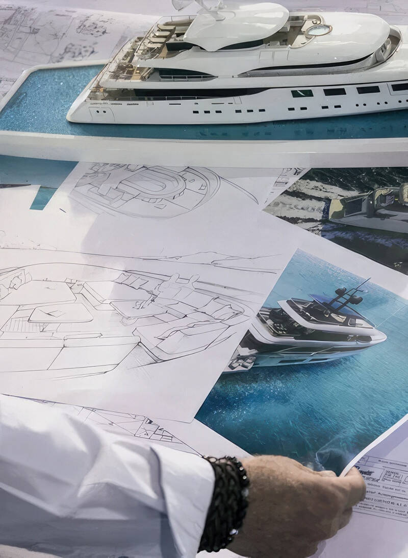 A dedicated team for a full-custom yachts