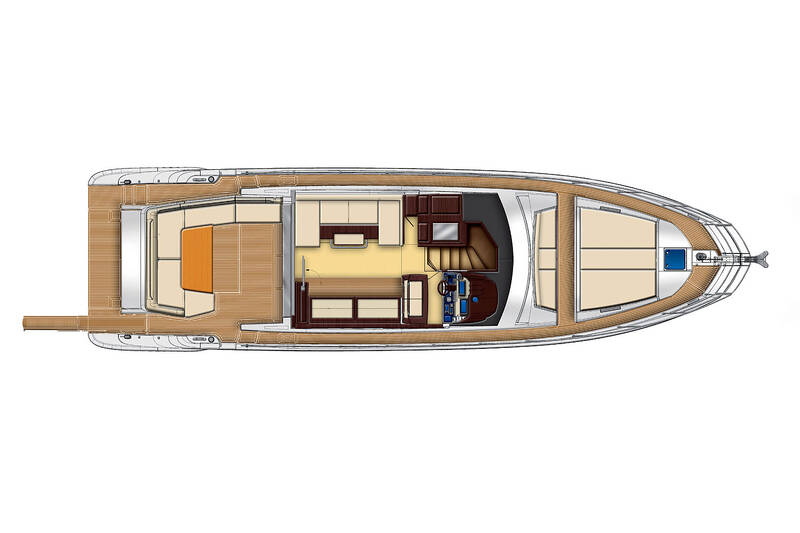 Главная палуба (стандартная комплектация) Azimut 55S