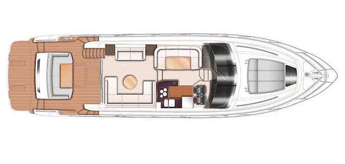 Princess 60 Главная палуба